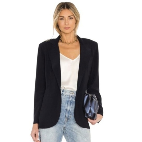 Norma Kamali Jackets & Blazers - Norma Kamali Women's Blazer Boyfriend Jacket Career Professional Neutral Black 8